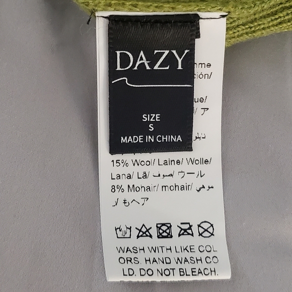 Dazy Grass Green Cardigan Sweater- New- Small - Picture 3 of 3